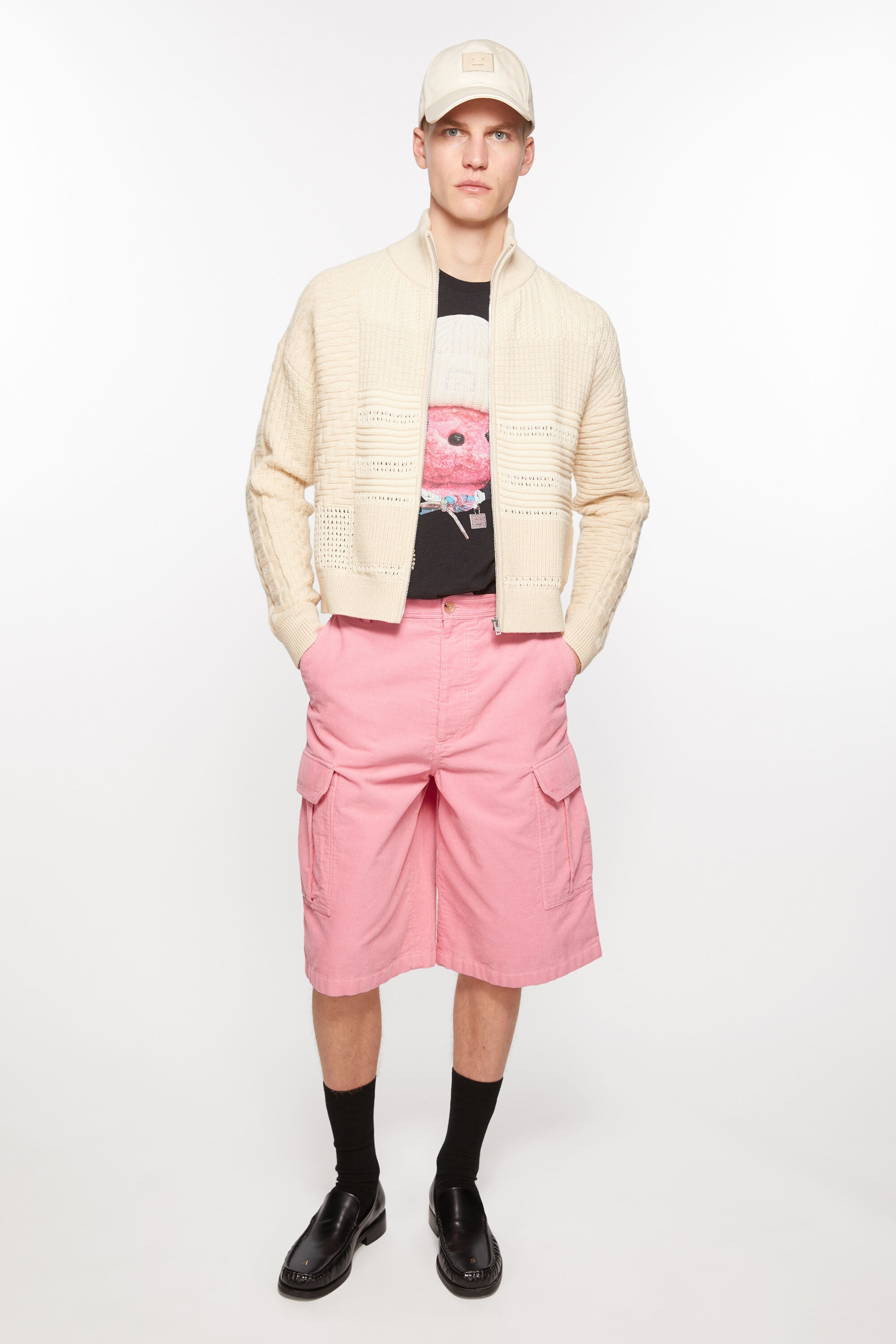 Corduroy shorts - Tango pink - 4
