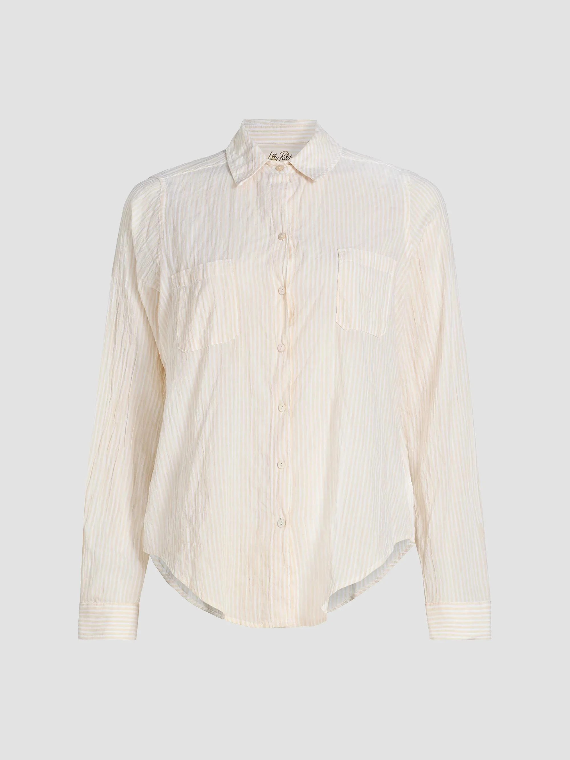 Women's Sea View Oxford Striped Shirt - Wicker Tan Light White Stripe - 1