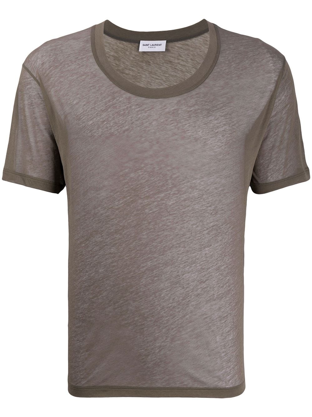 round neck sheer T-shirt - 1