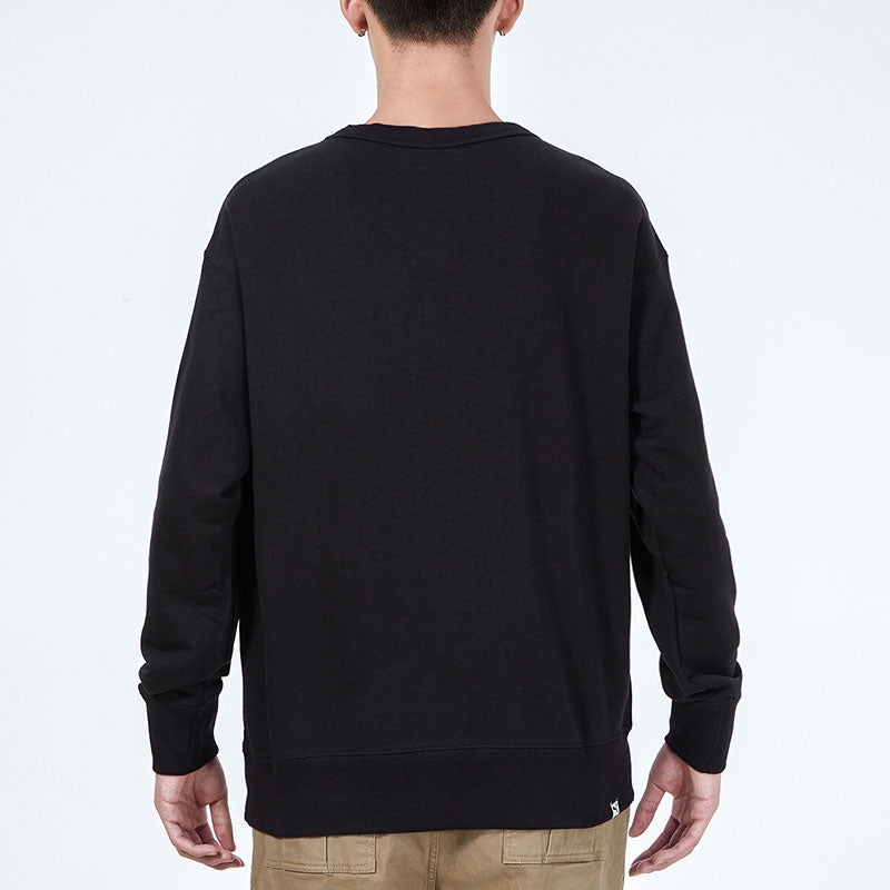 PUMA Pocket Small Label Sports Knit Round Neck Pullover Black 533036-01 - 3