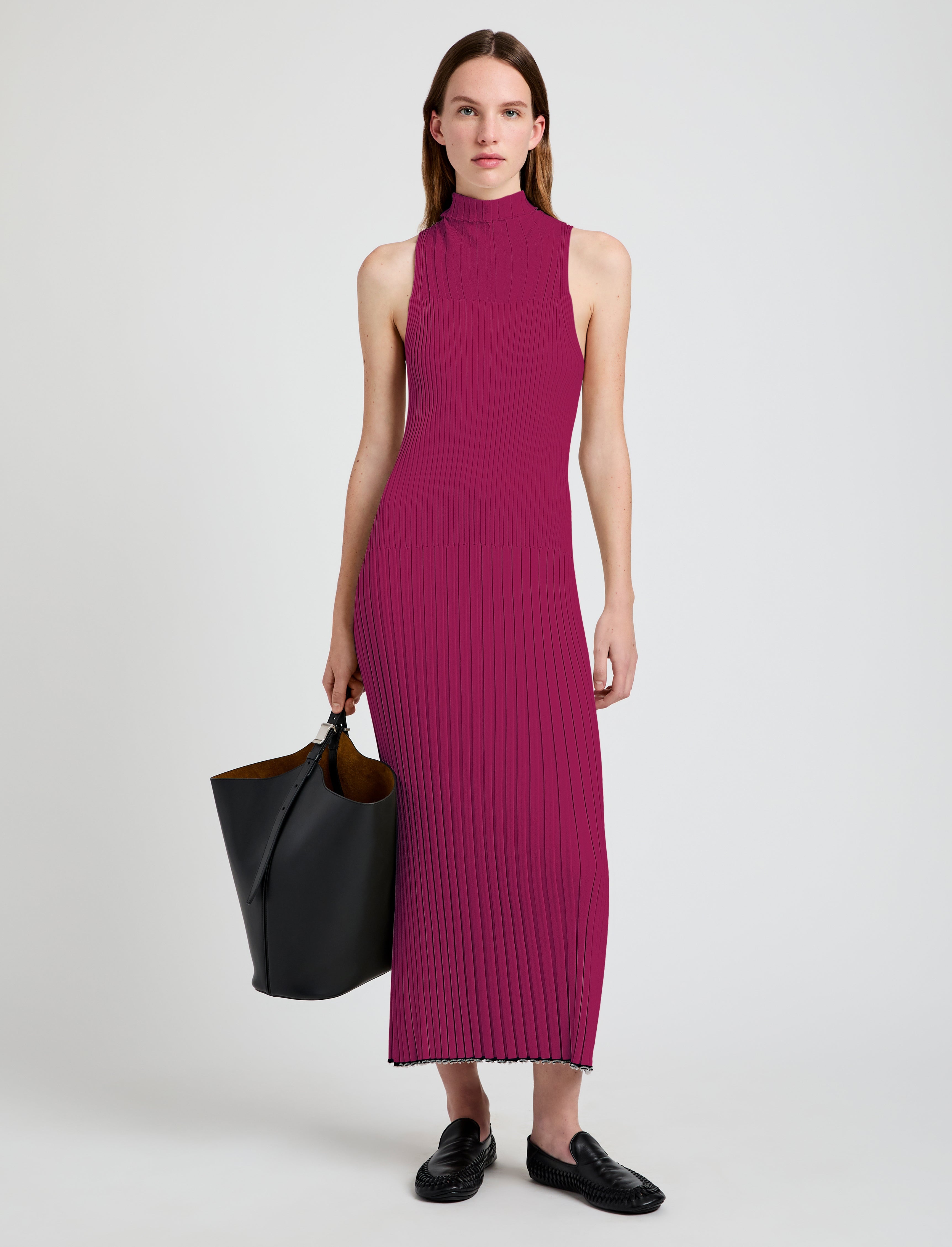 Maia Dress in Midweight Viscose Rib - 2
