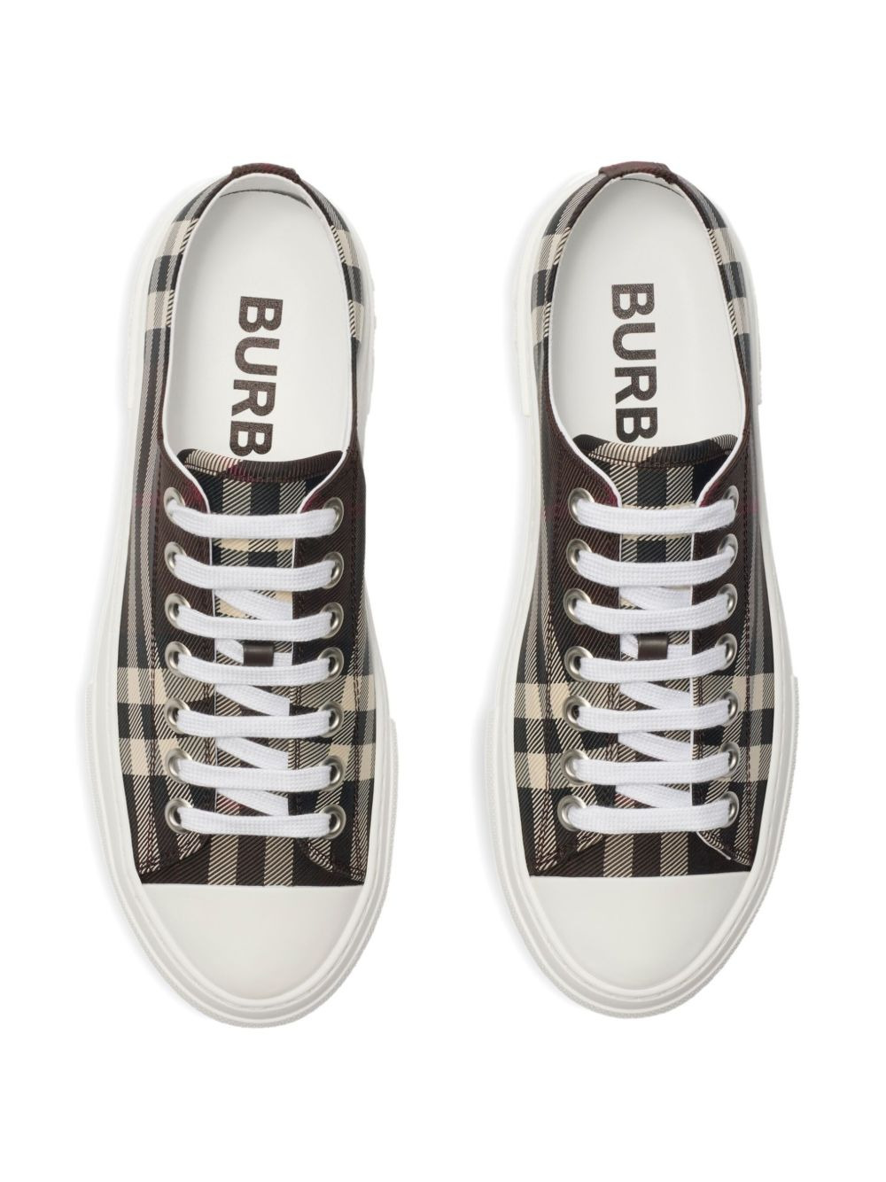 check-pattern low-top sneakers - 4