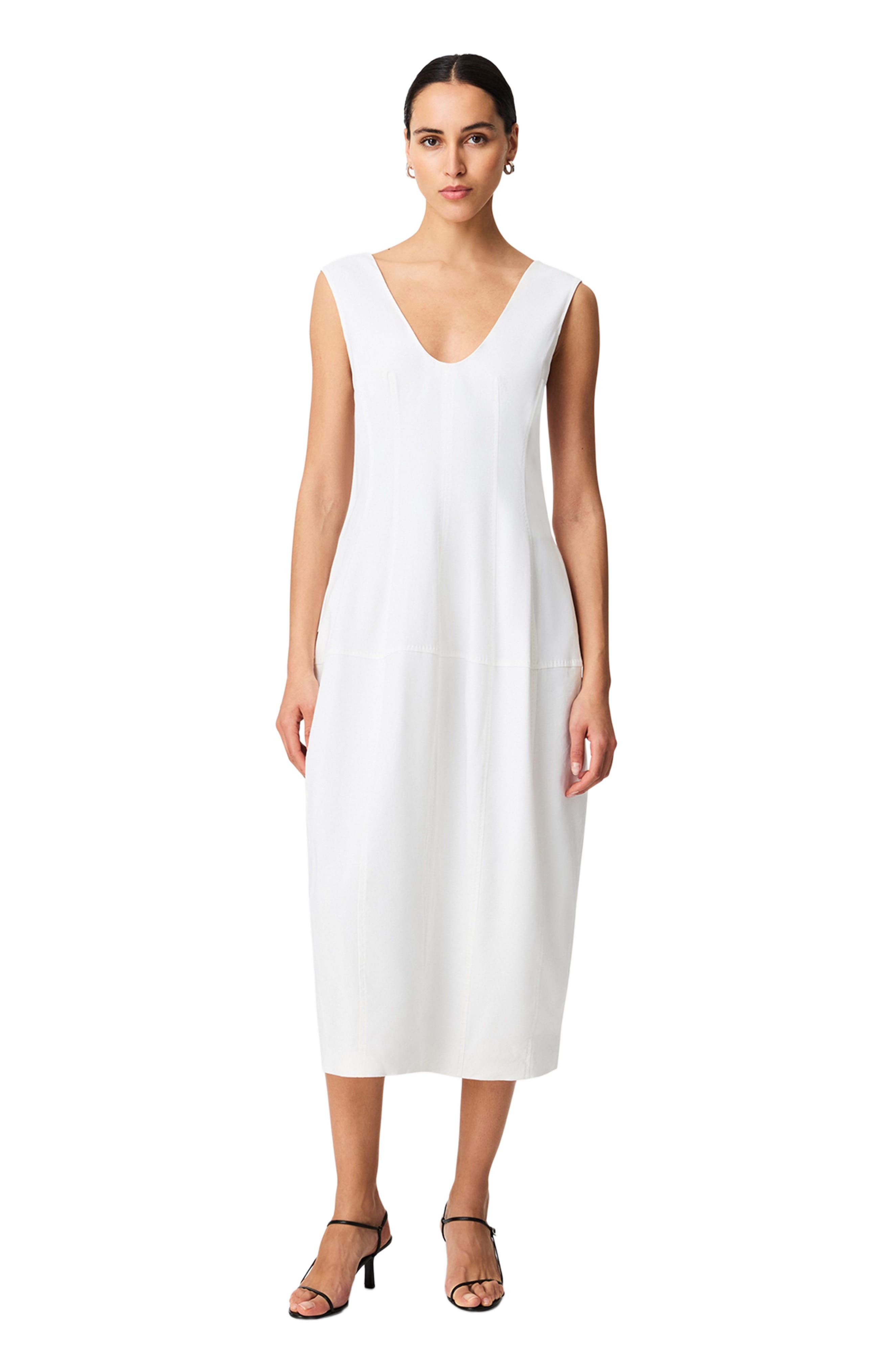 Another Tomorrow Seamed Dress in Off White at Nordstrom - 1