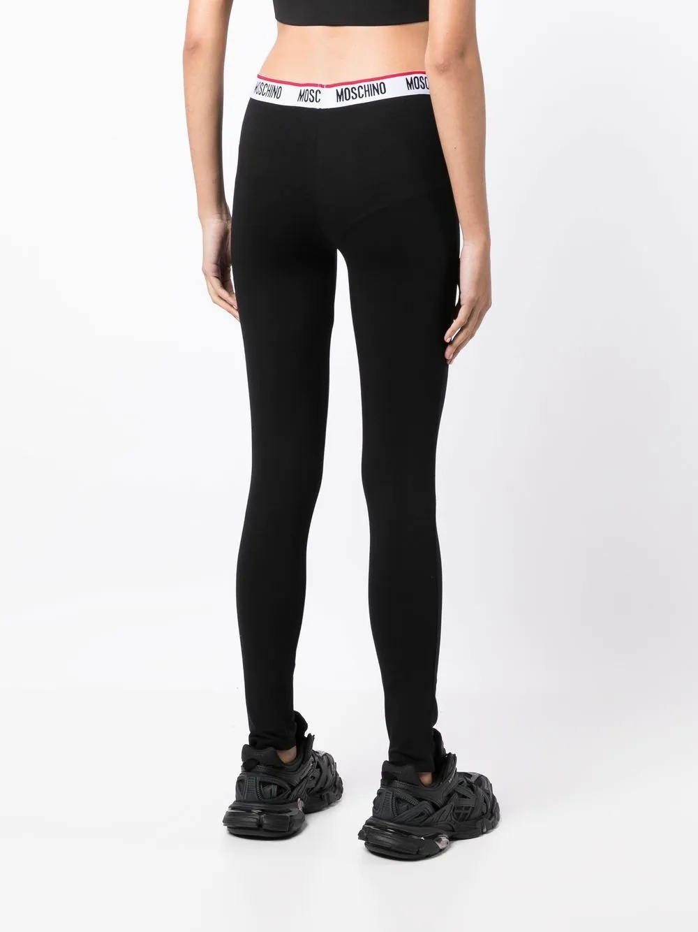 logo-waistband detail leggings - 4