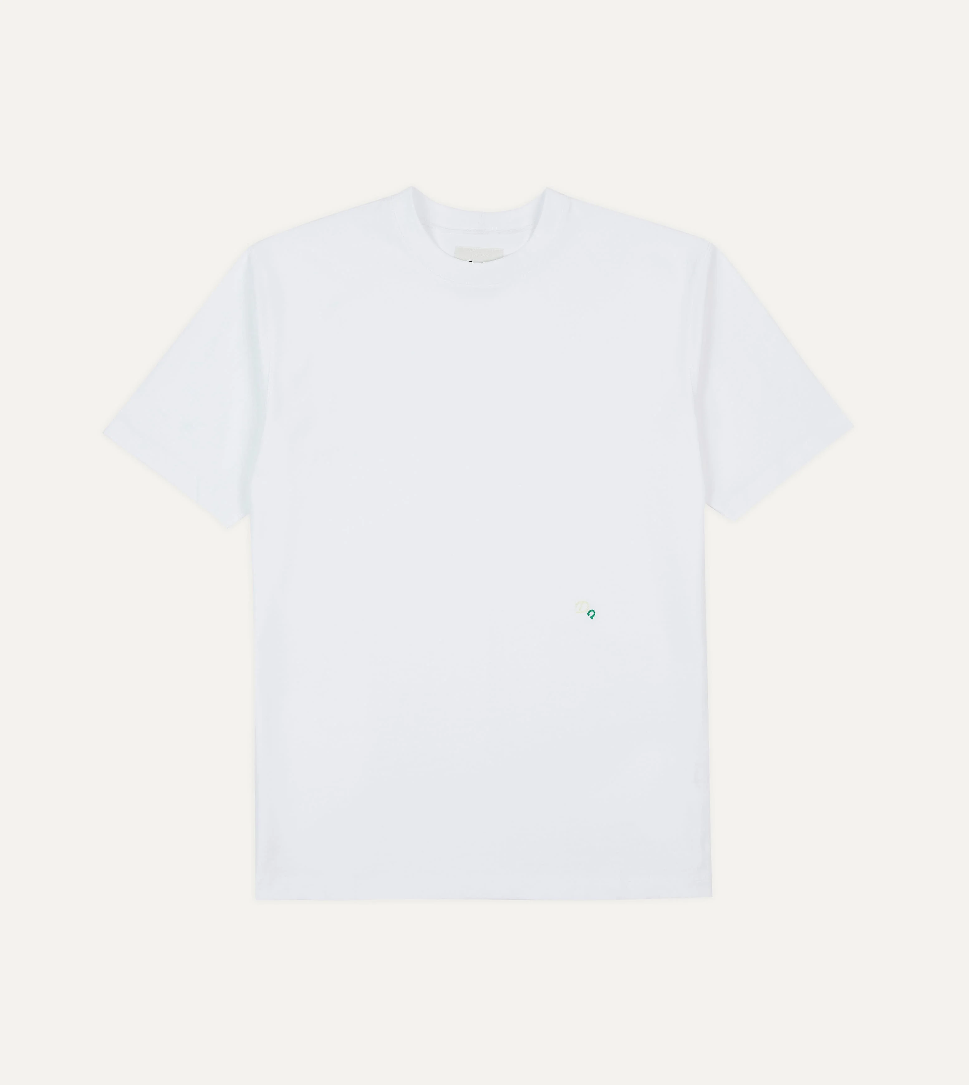 White Horseshoe Embroidered Crew Neck Hiking T-Shirt - 1