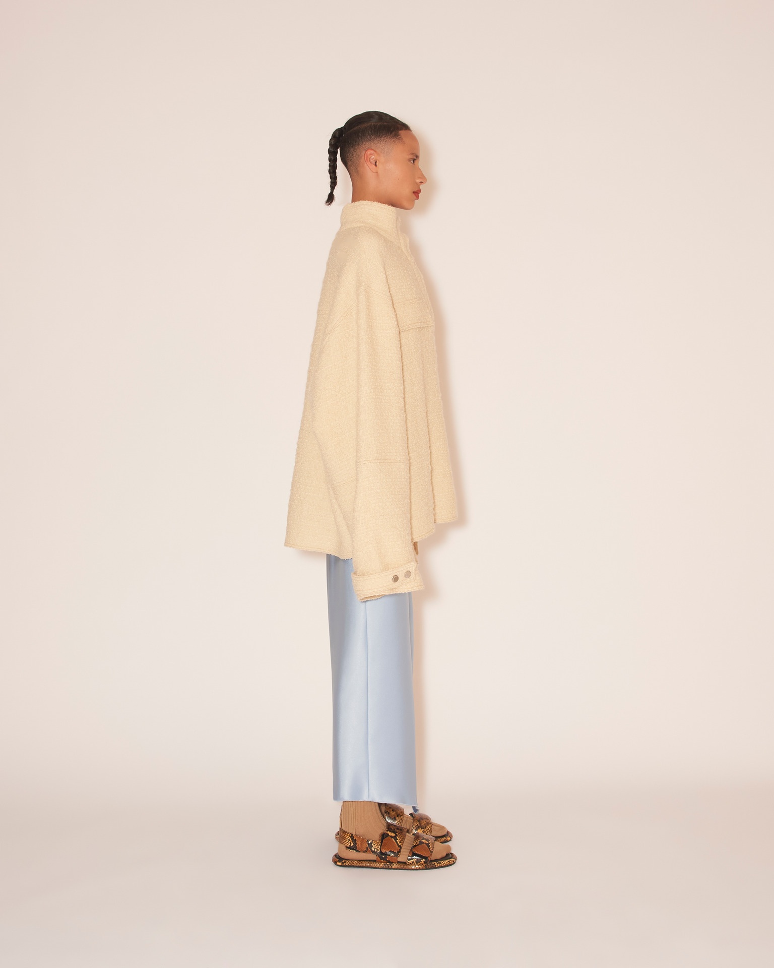 TASIA - Funnel neck jacket - Creme - 4