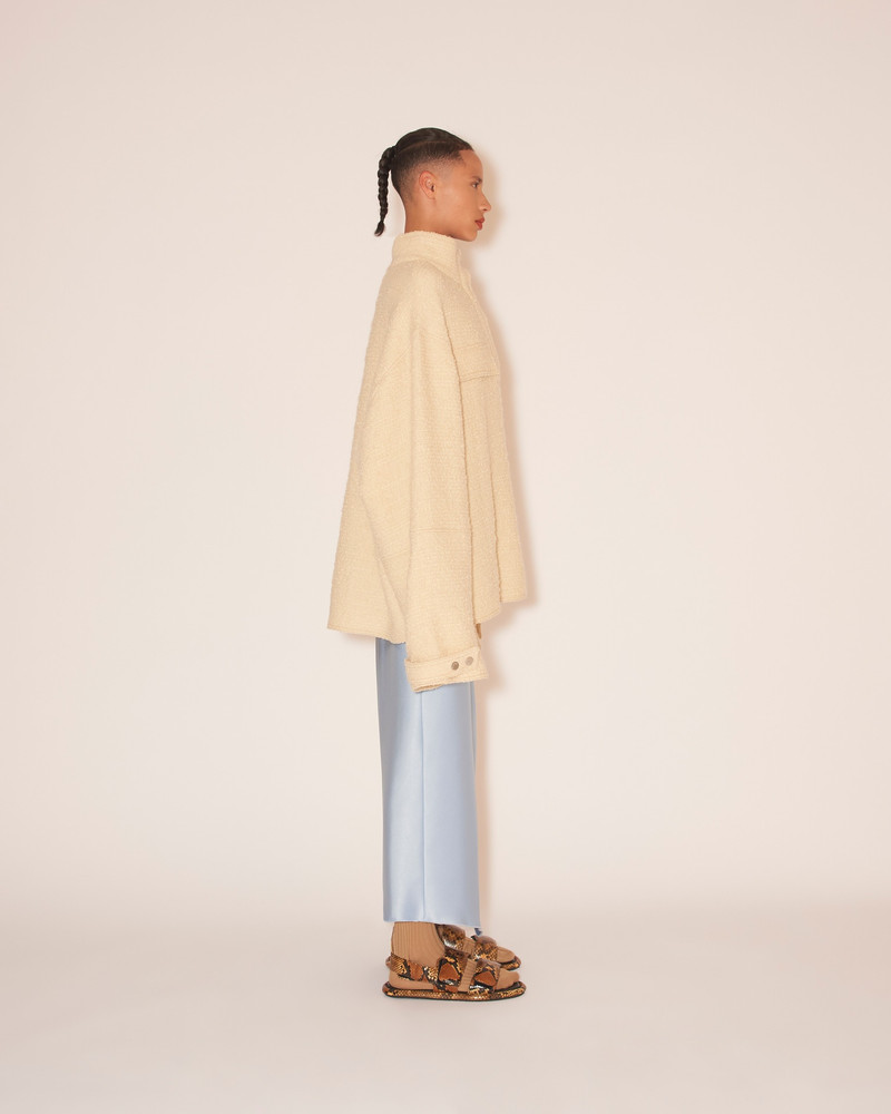 TASIA - Funnel neck jacket - Creme 4