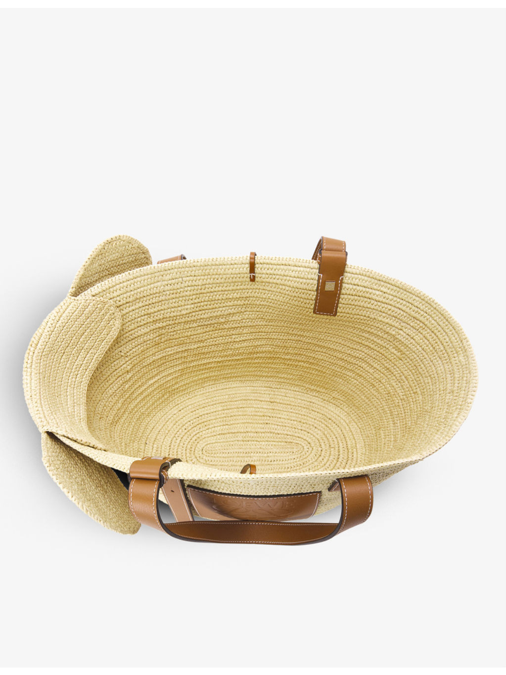 Elephant raffia and leather shoulder bag - 4