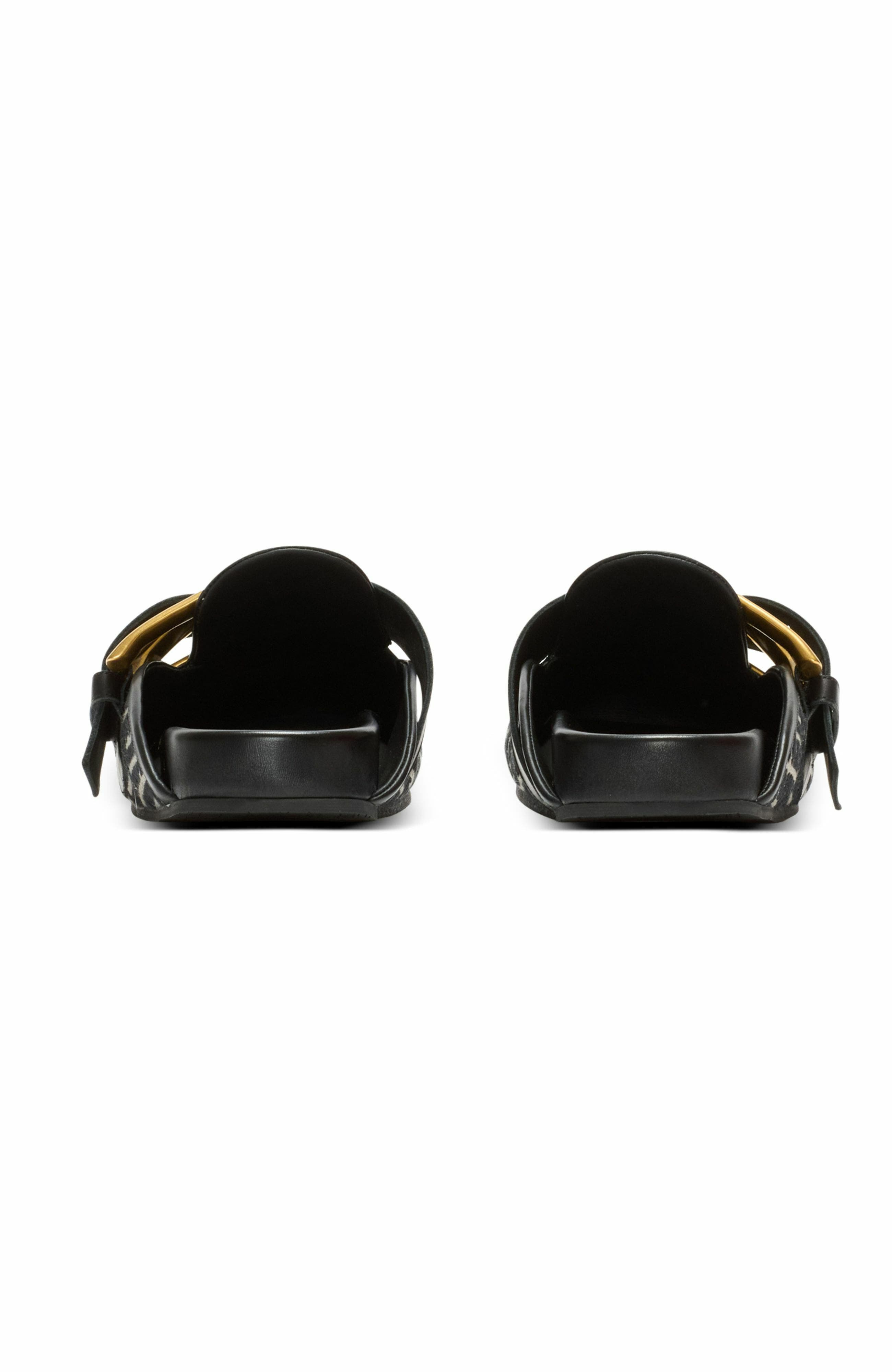 Balmain Anthem Mules In Jacquard Canvas With Pb Monogram in Black at Nordstrom - 3