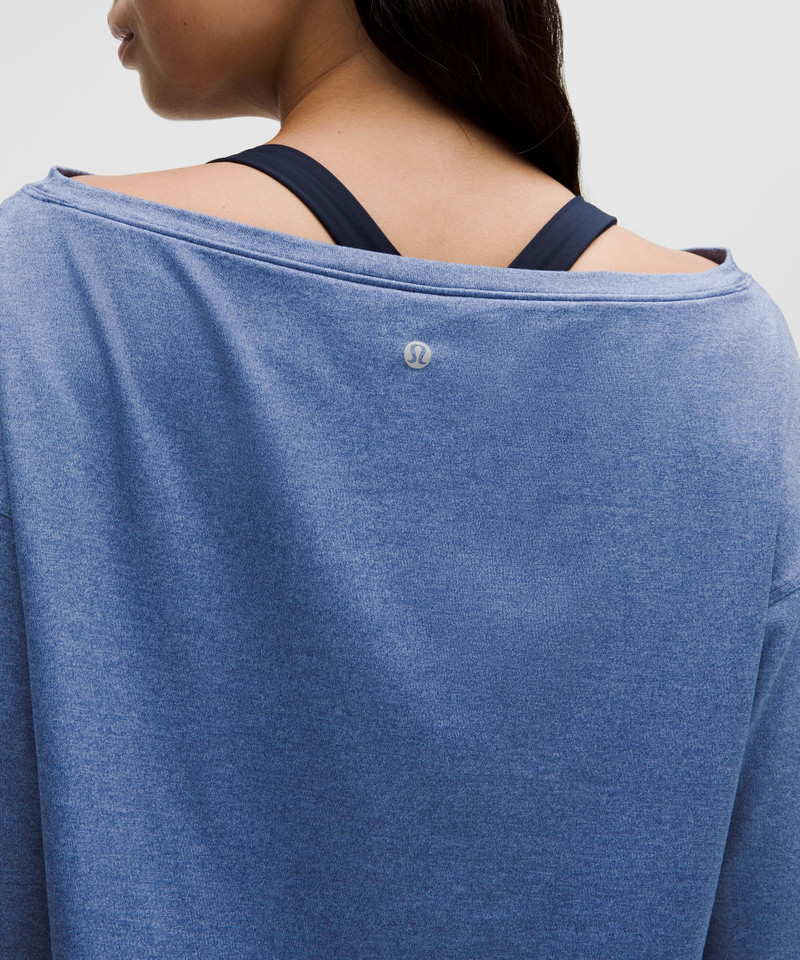 Softy Suedey Relaxed Boatneck Long-Sleeve Shirt 5
