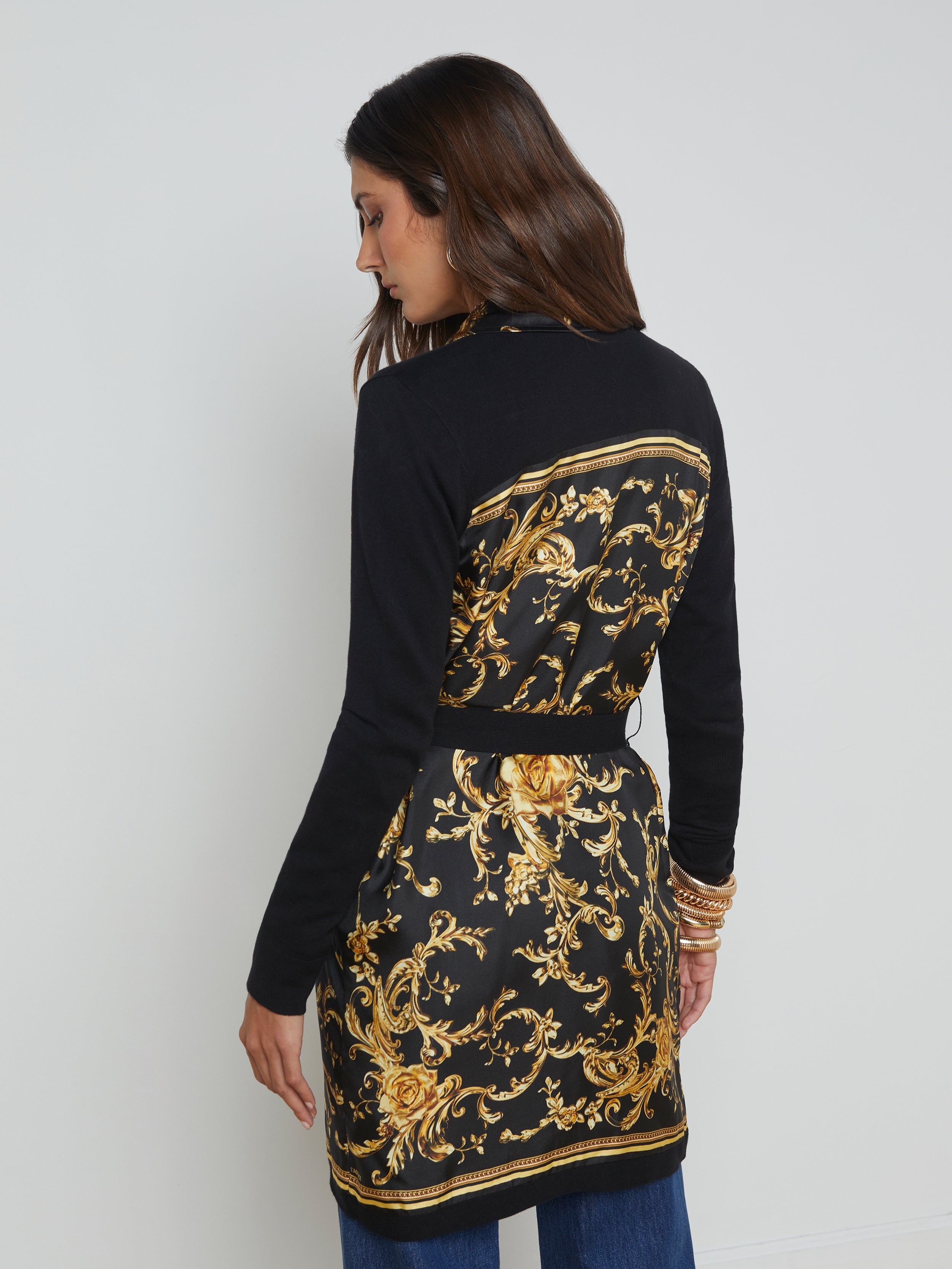Beverly Silk Panel Cardigan - 5