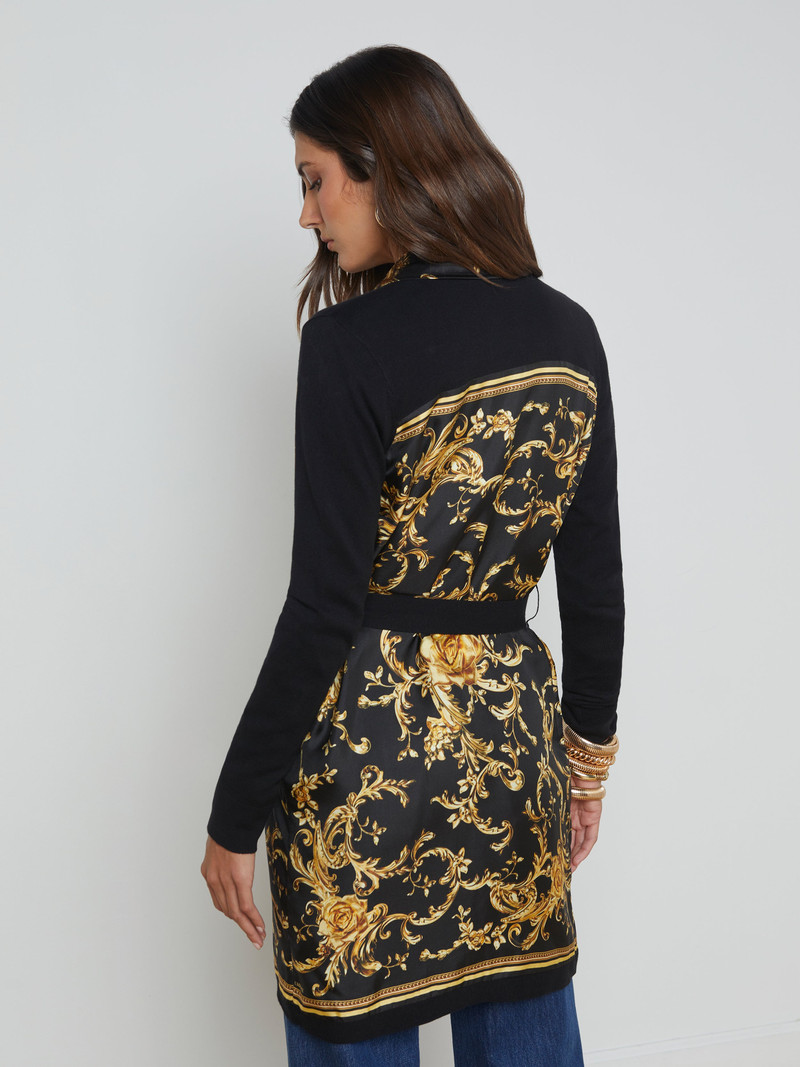 Beverly Silk Panel Cardigan 5