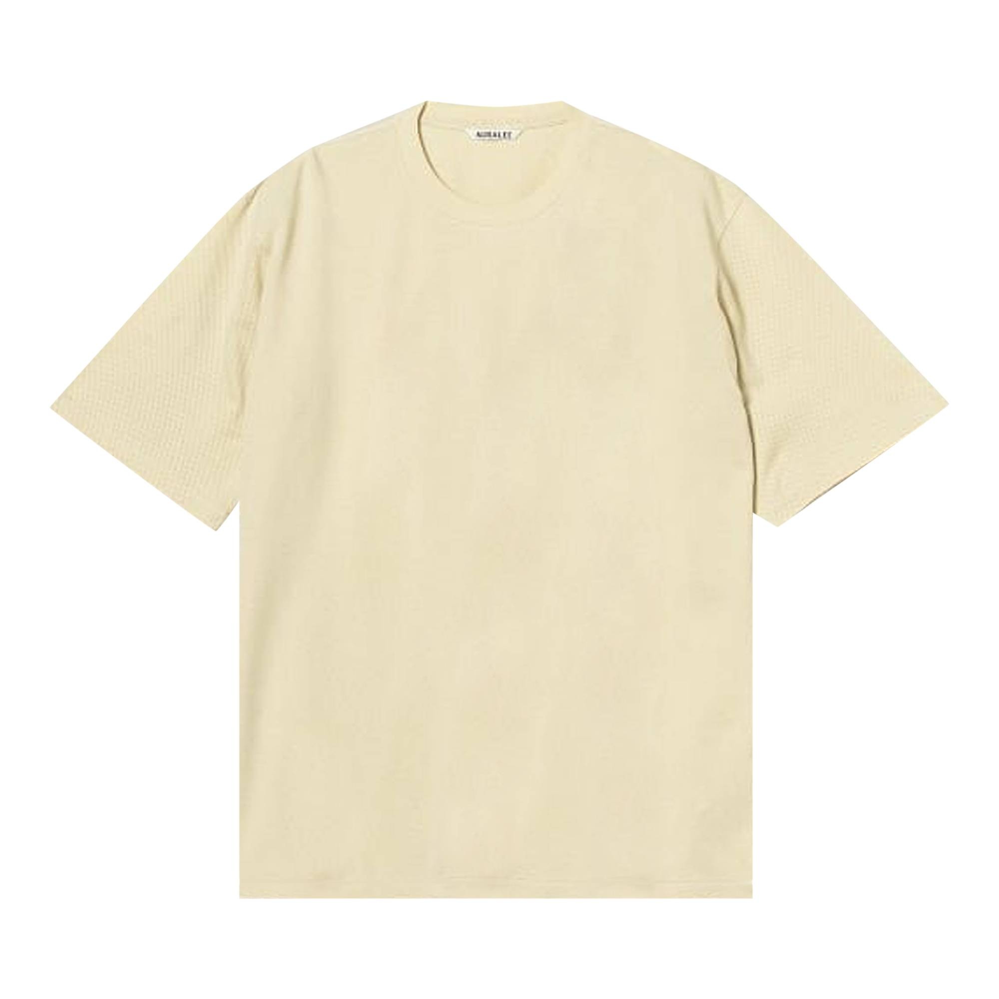 Auralee Mesh Dyed Tee 'Ivory' - 1