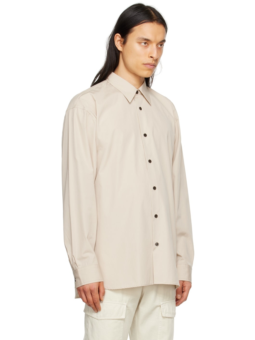 Beige Button Shirt - 2