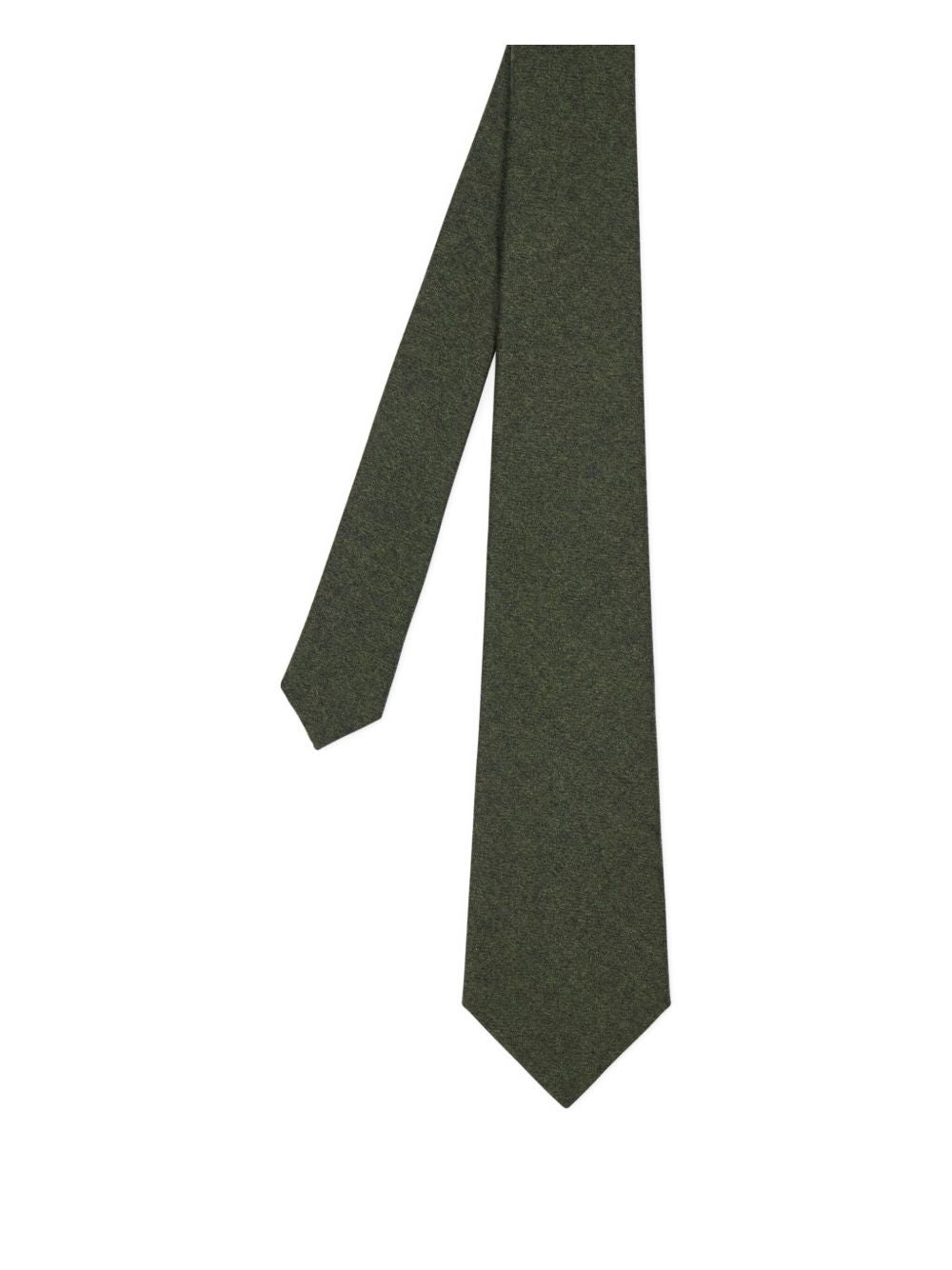 SPECKLED-LINING MERINO WOOL-CASHMERE BLEND TIE - 1