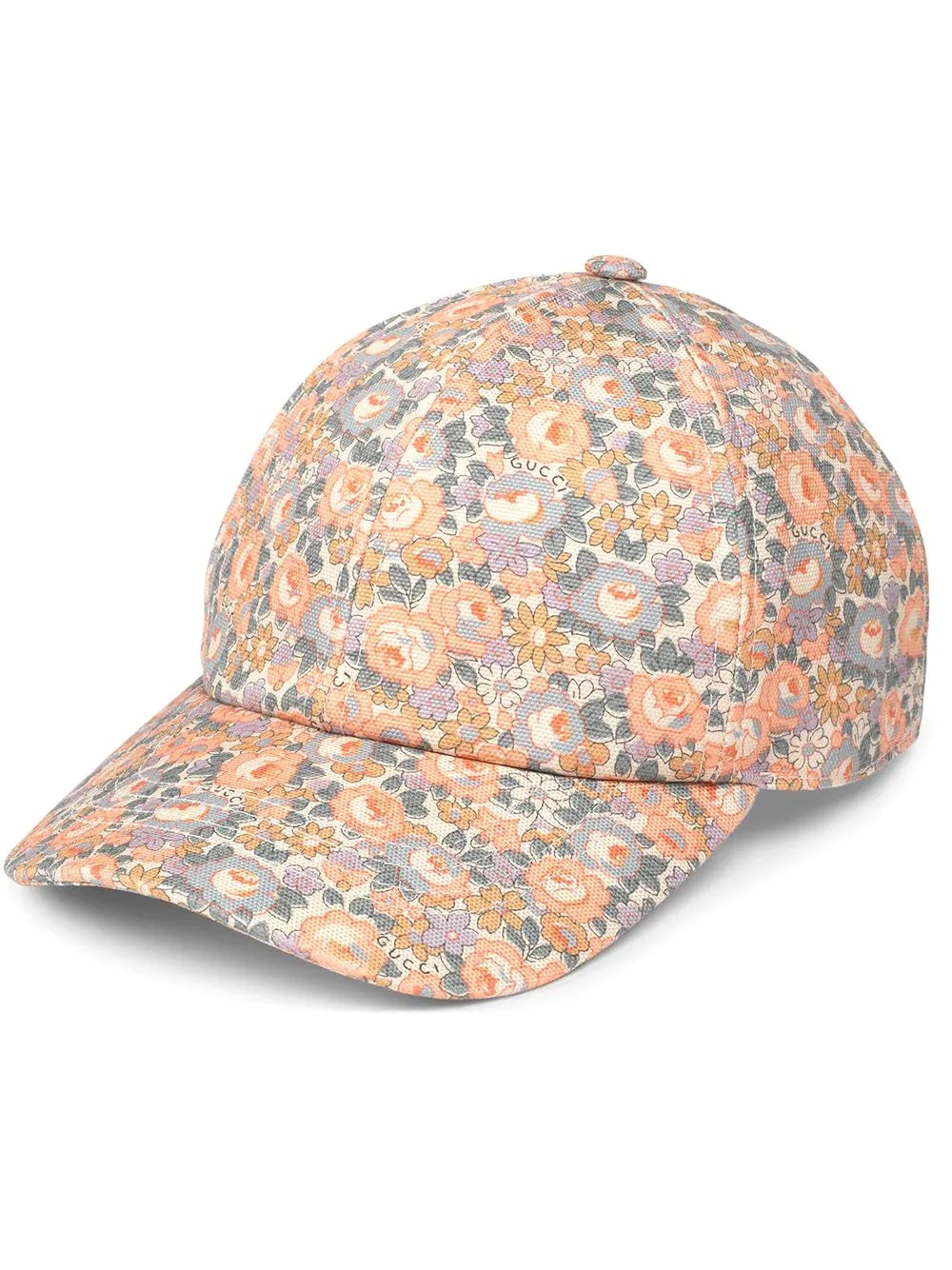 floral print cap - 1