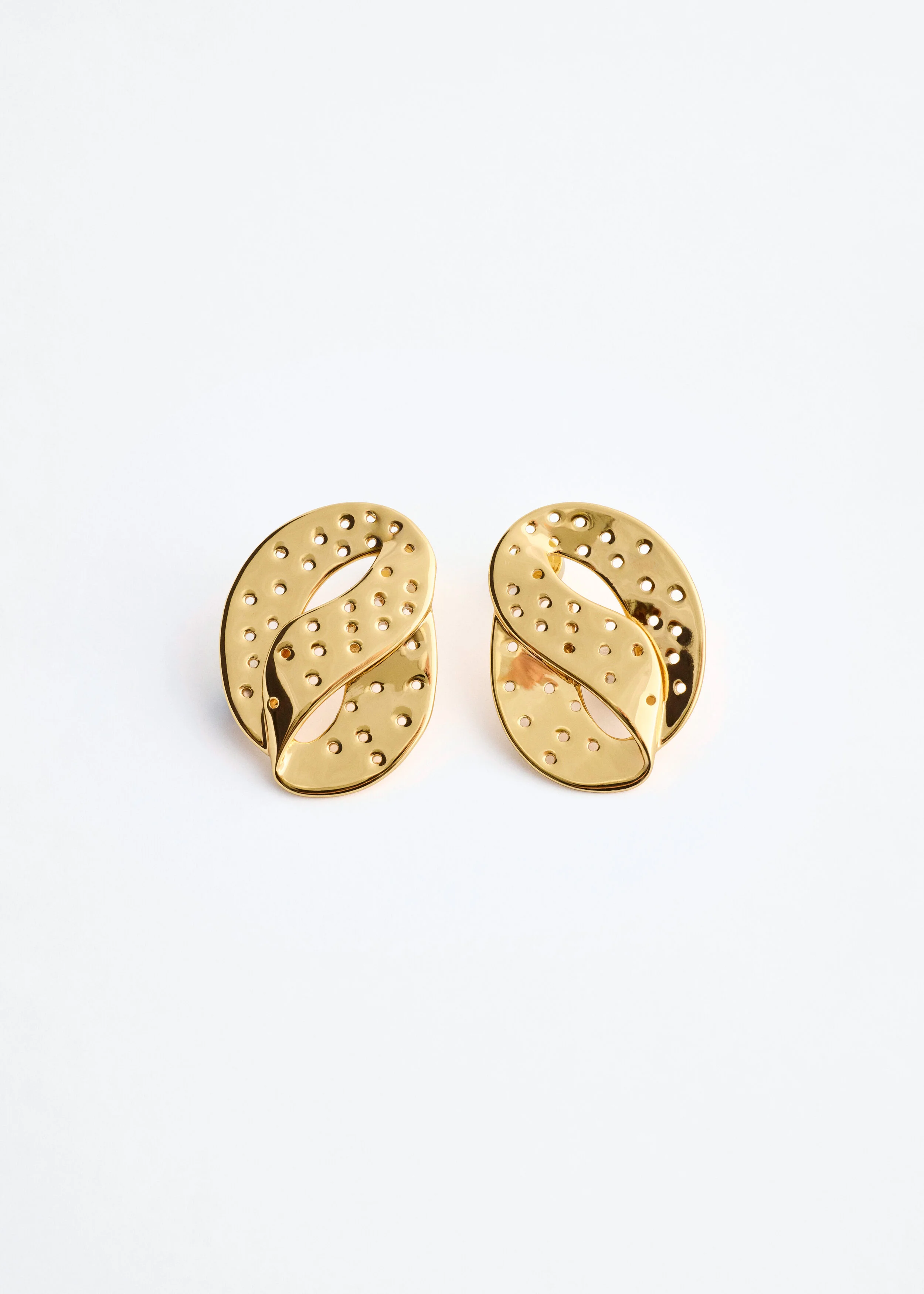 Cutout Brass Earringsf - 1