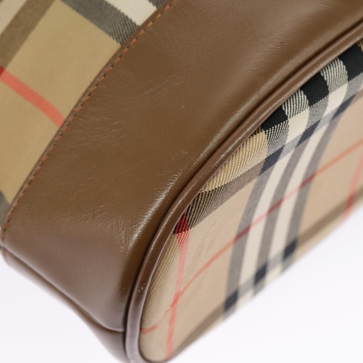 Burberry Nova Check Shoulder Bag Canvas Beige Gold - 14