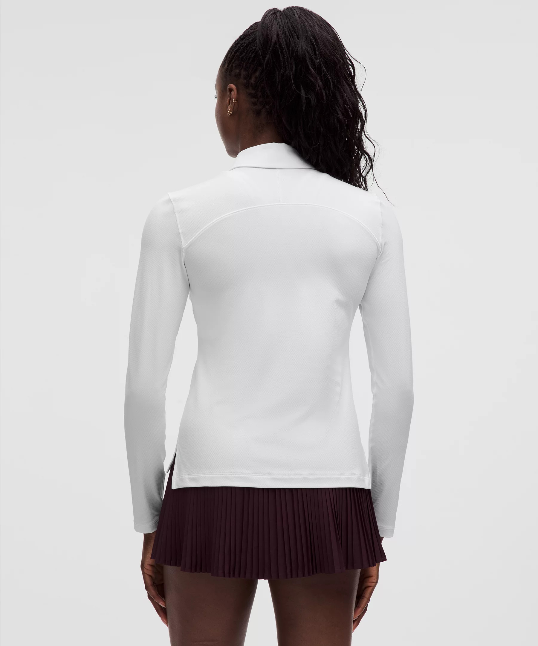 Quick-Dry Long-Sleeve Polo Shirt *Straight Hem - 3