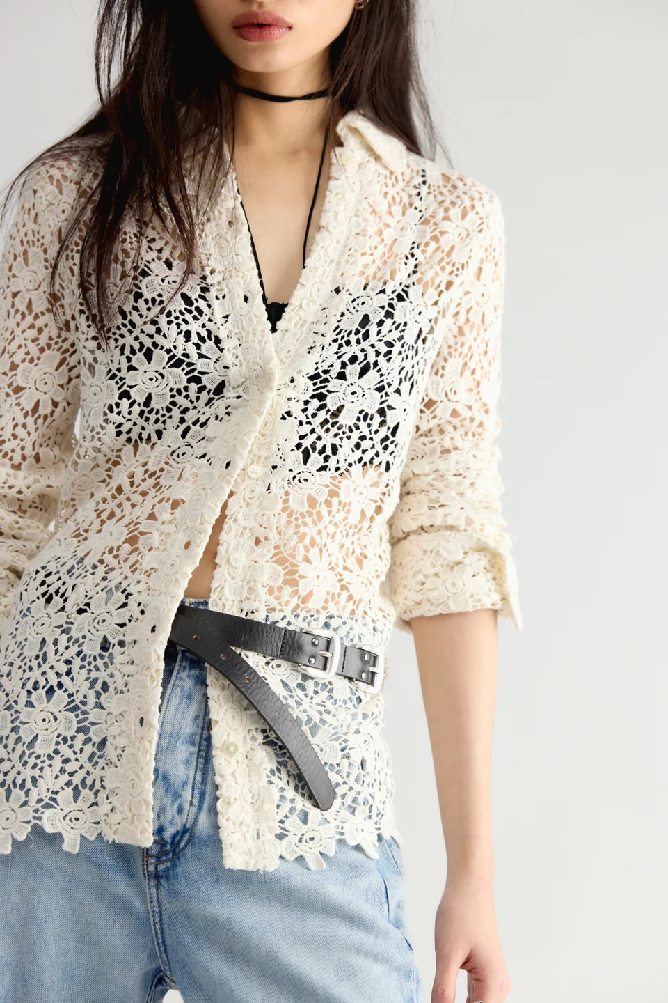 Sam Lace Button Down Top - 1