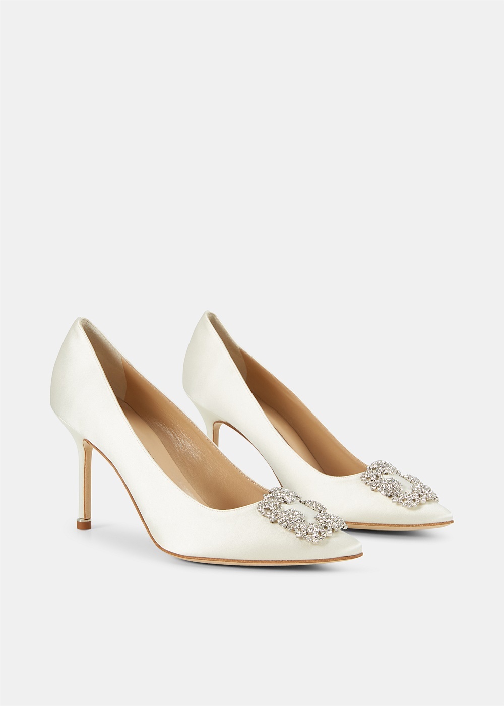 Hangisi 90 Satin Cream Pumps - 2