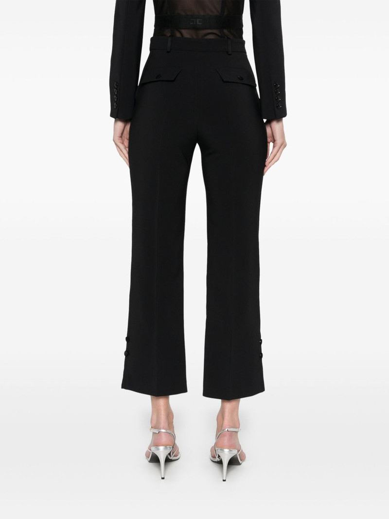 satin-trim crepe trousers 4