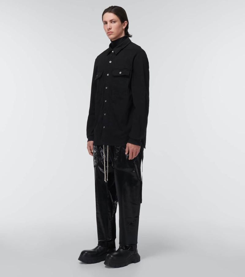Rick Owens DRKSHDW glossy-finish drop-crotch trousers outlook