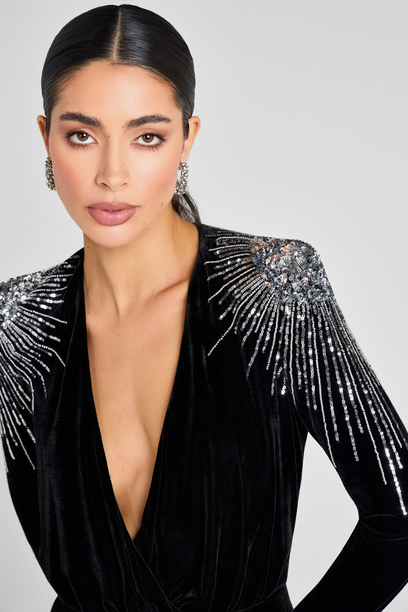 NADINE MERABI Giselle Black Jumpsuit outlook