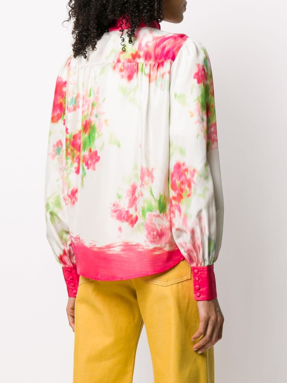 abstract floral print blouse - 4