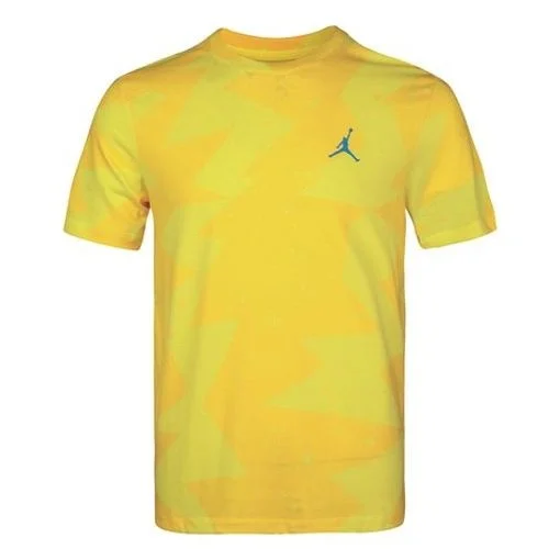 Air Jordan Printed Poolside Splash Ink Printing Short Sleeve Yellow CJ6216-728 - 1