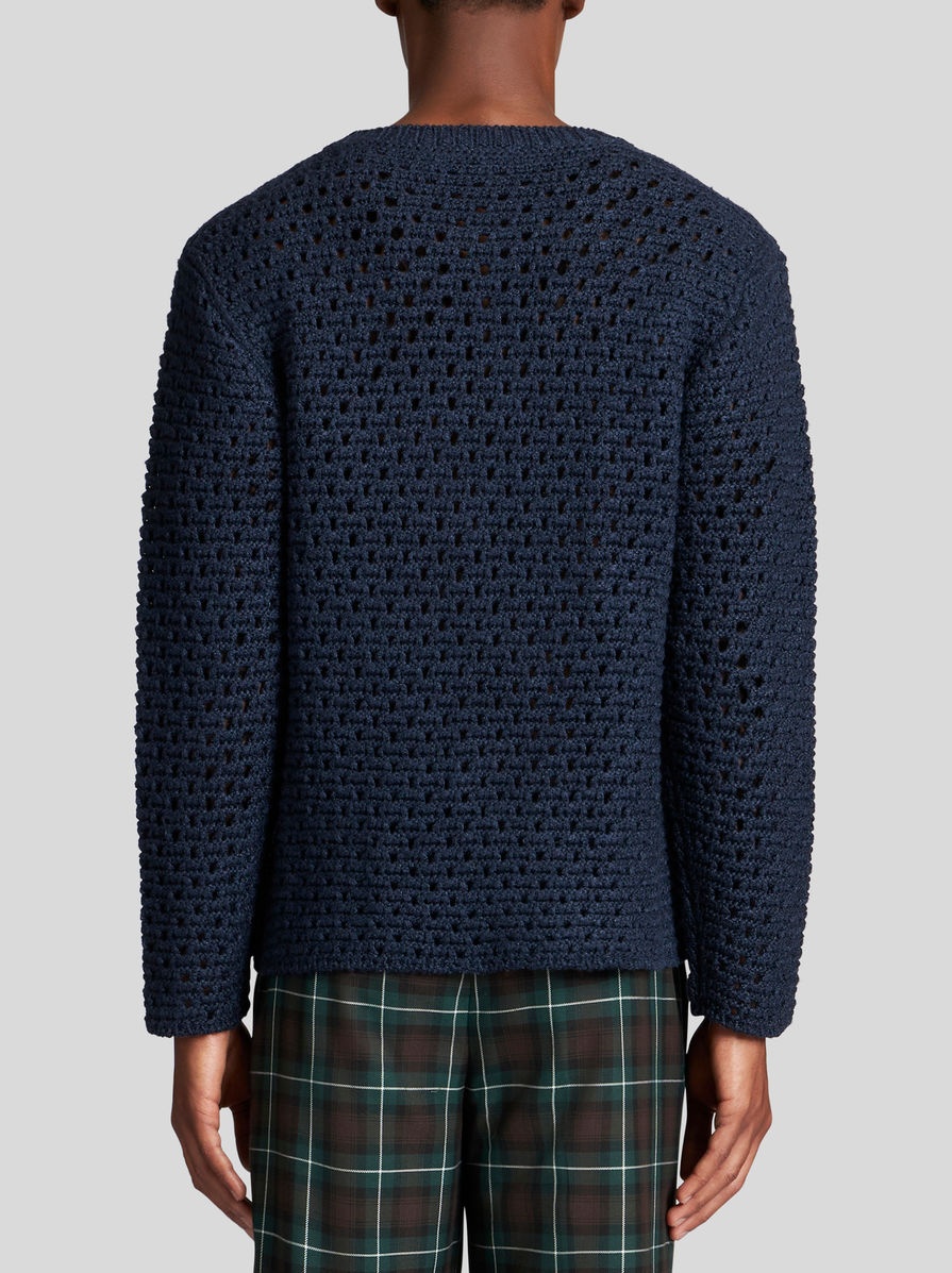 TRICOT ROUND NECK JUMPER WITH FLOWERS - 5