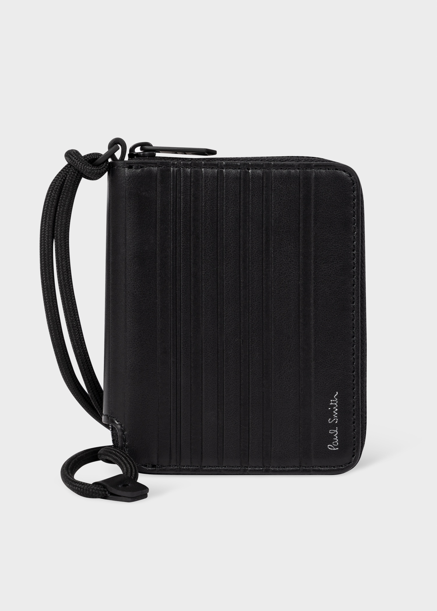 'Shadow Stripe' Leather Zip Wallet - 2