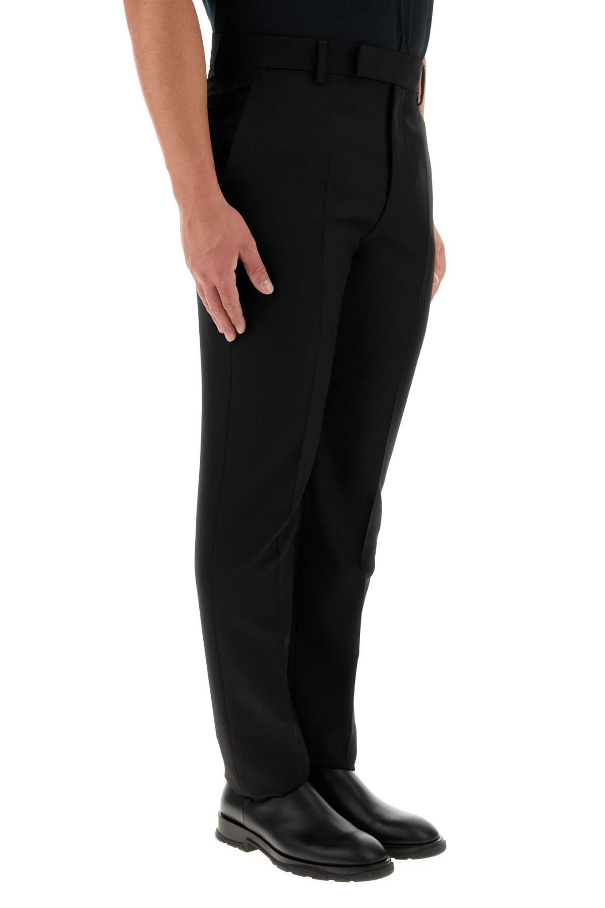 Versace Men Black Wool Blend Pant - 3