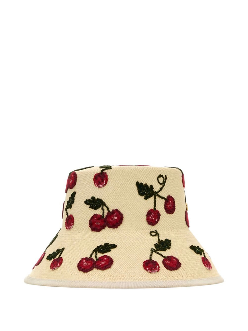 Valentino embroidered-cherry hat outlook