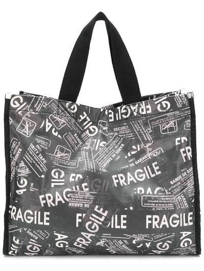 Maison Margiela All Over Print Tote Bag Black outlook