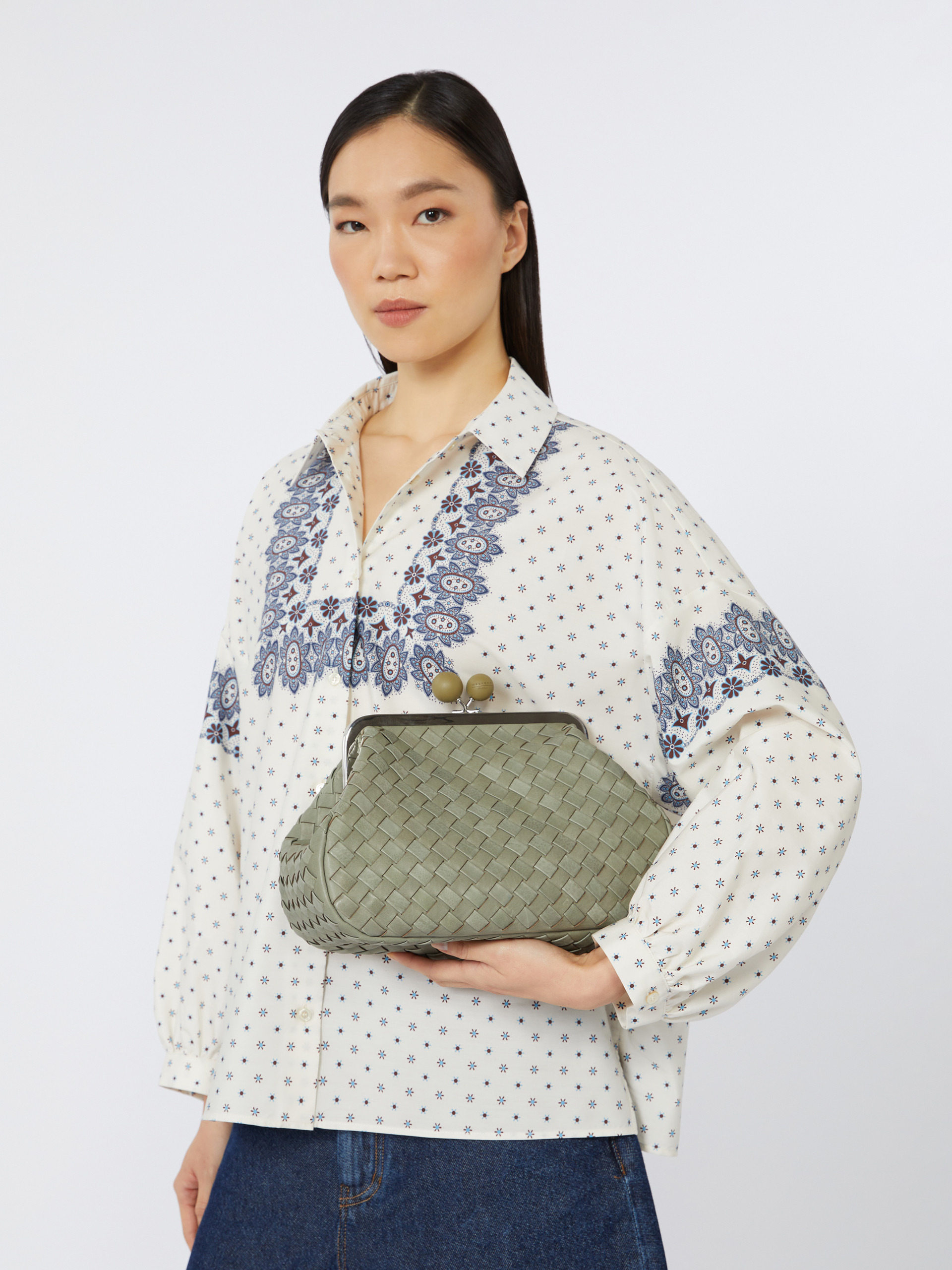 PANCIA Medium woven leather Pasticcino Bag - 7