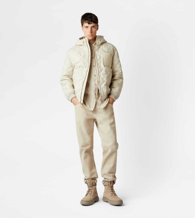 Tod's TOD'S QUILTED OVER BOMBER JACKET - BEIGE outlook