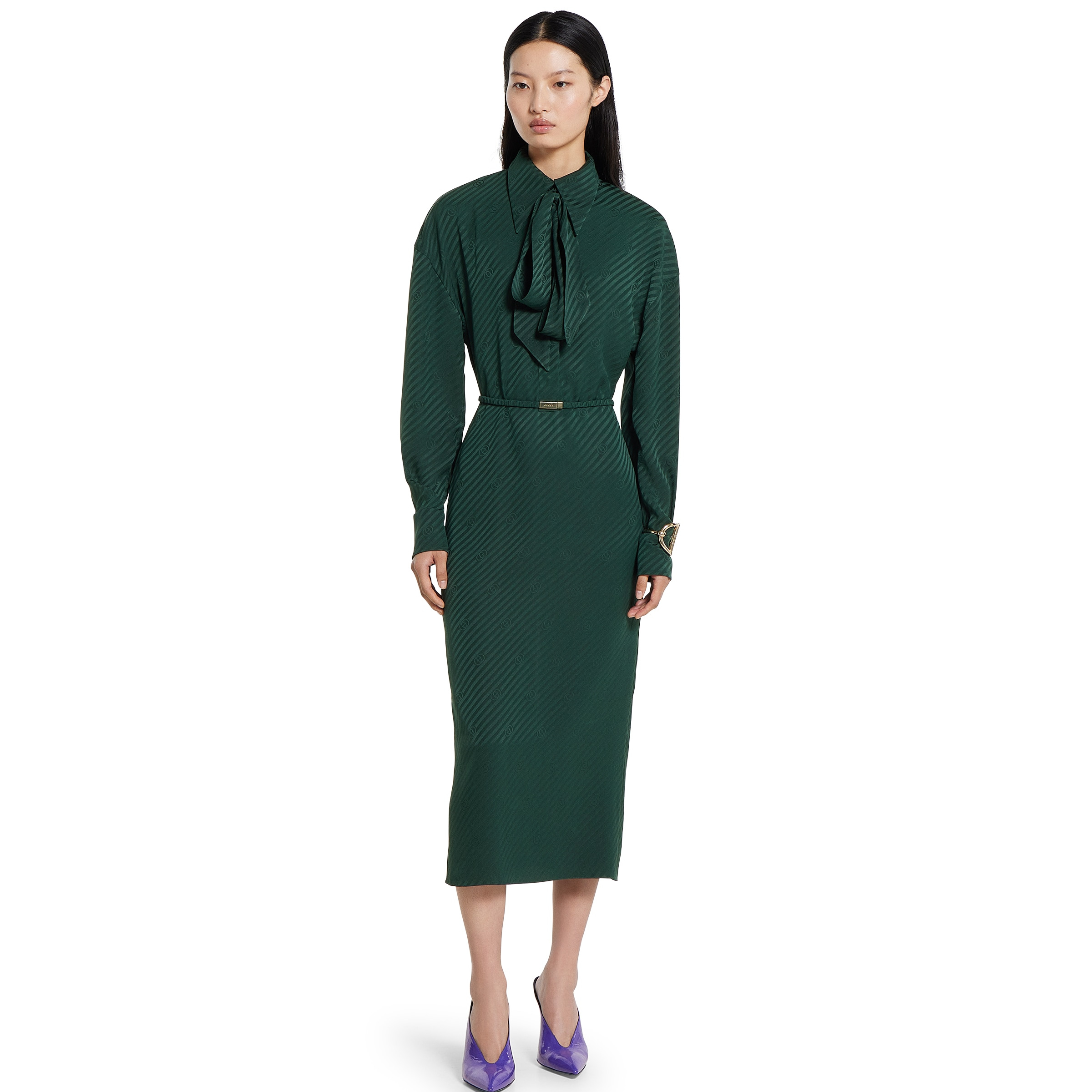 Interlocking G silk jacquard dress - 3