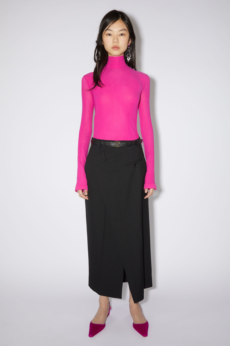 Acne Studios Leather buckle belt - Black/gold outlook