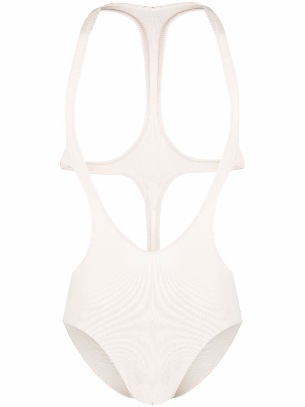 cut-out ribbed swimsuit - 1