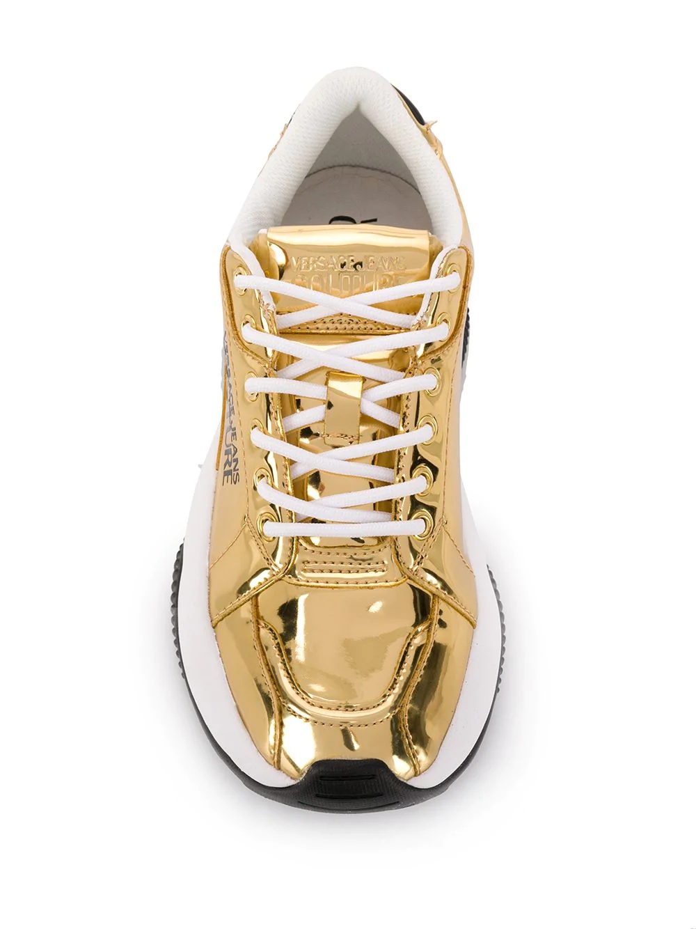 platform metallic effect sneakers - 4