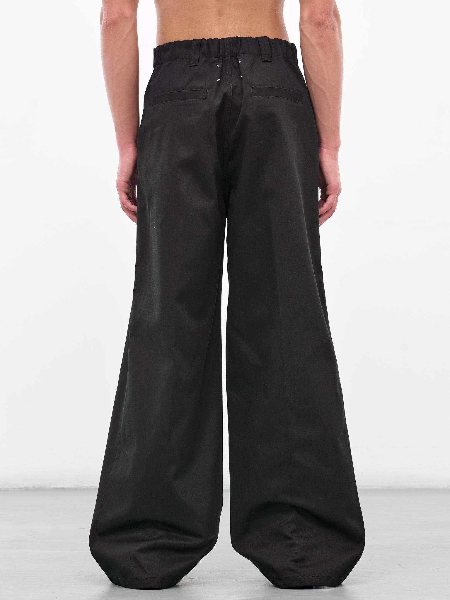 Black Wide Skater Chino Trousers - 3