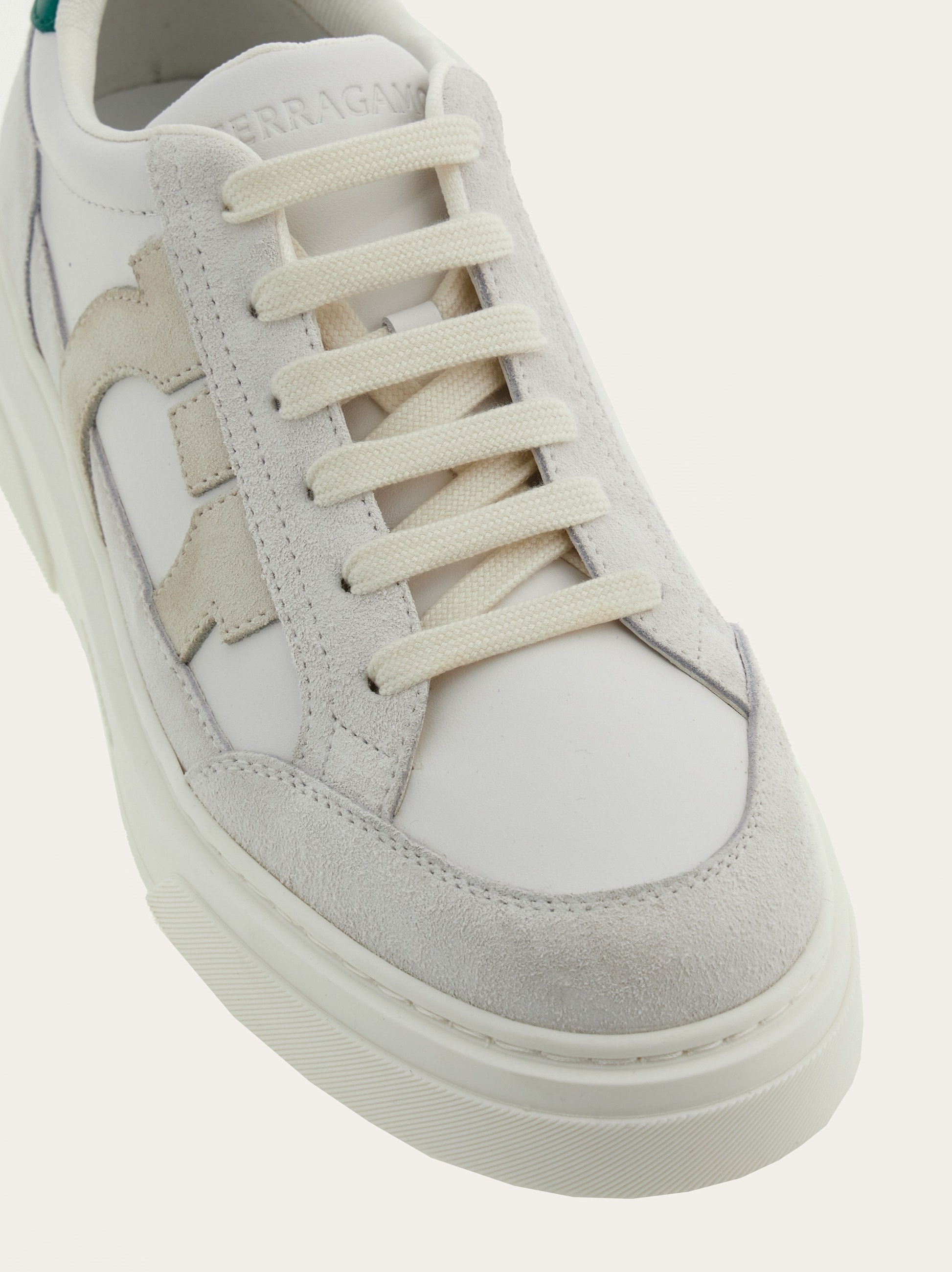 FERRAGAMO Low cut sneaker with Gancini outline | REVERSIBLE