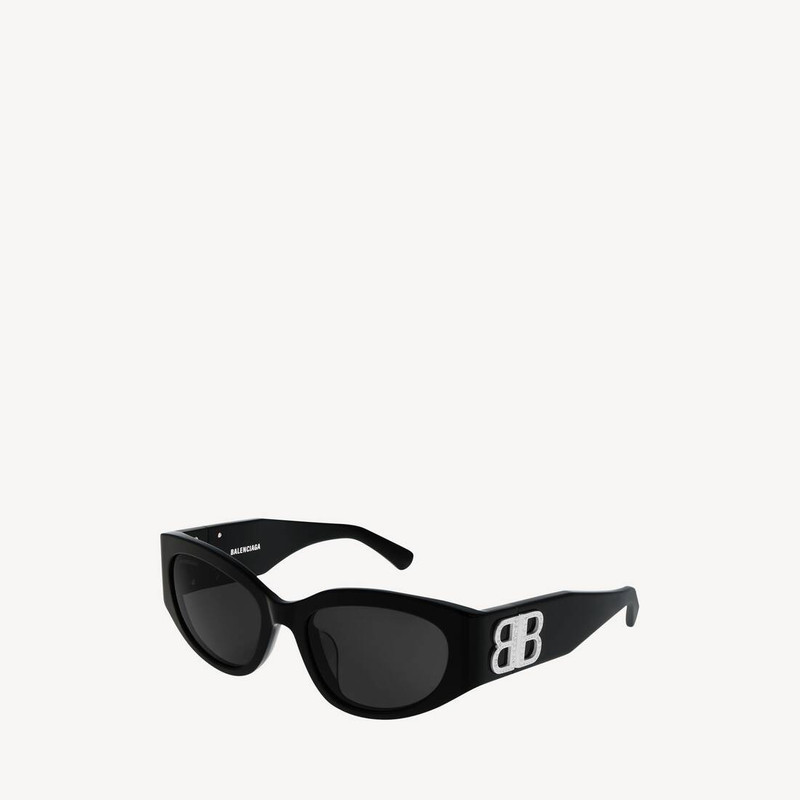 Women's Bossy Round Af Sunglasses in Black 4