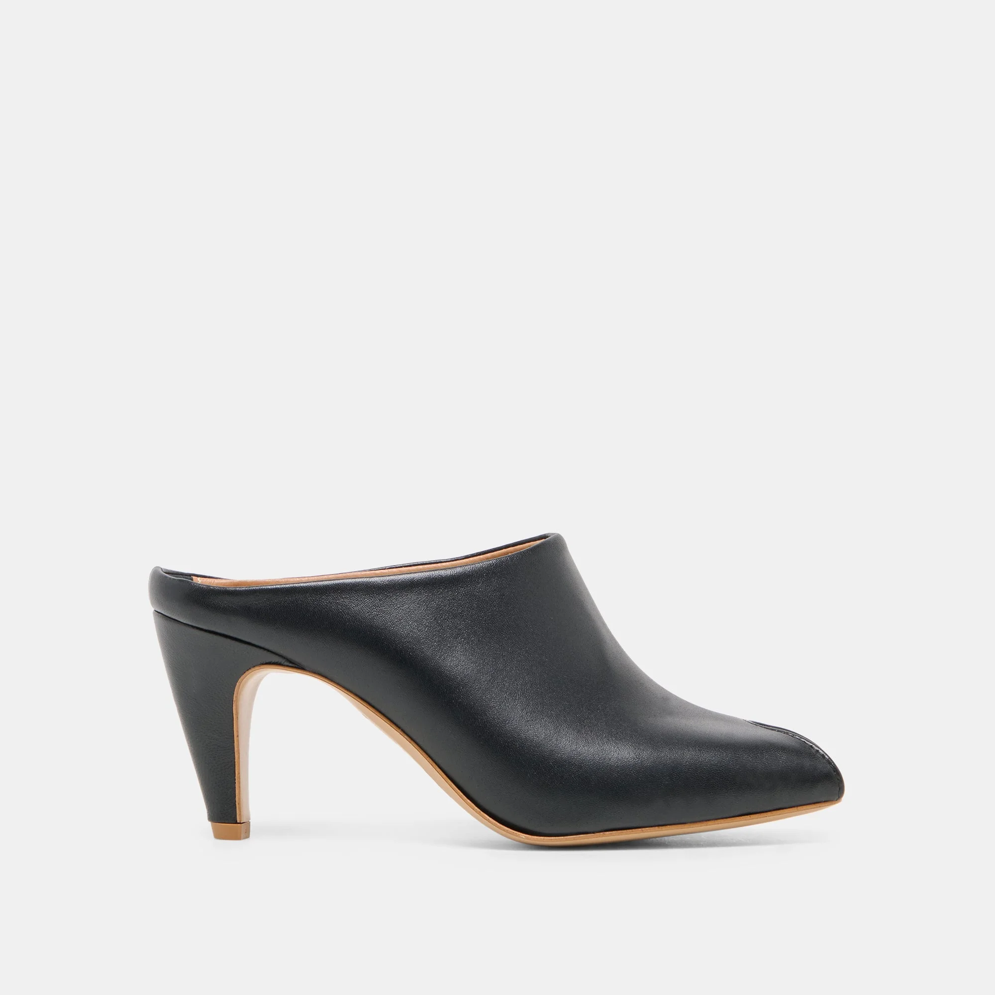 MERY HEELS BLACK LEATHER - 1