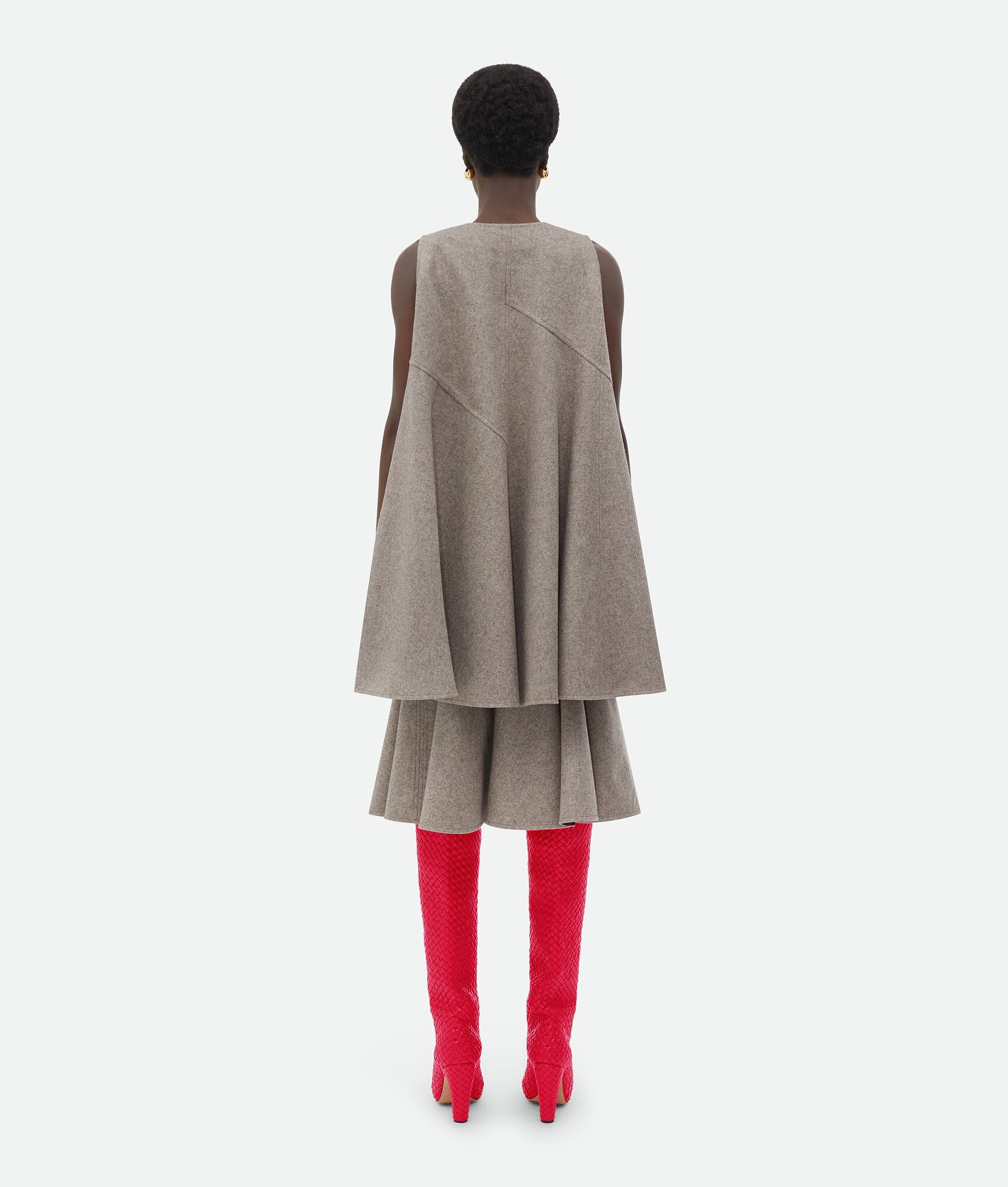 Wool Flannel A-Line Dress - 3