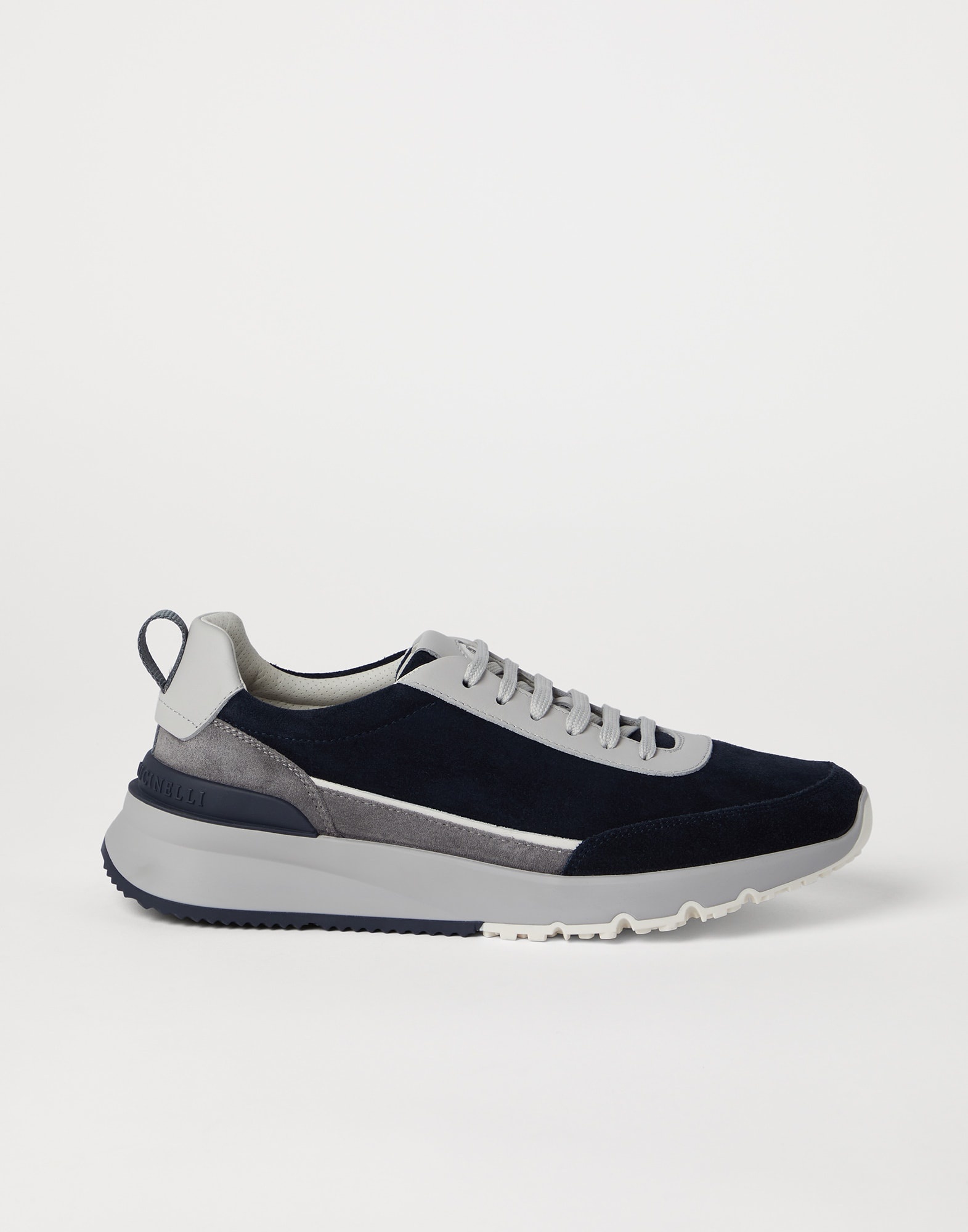 Washed suede and grained calfskin runners - 5