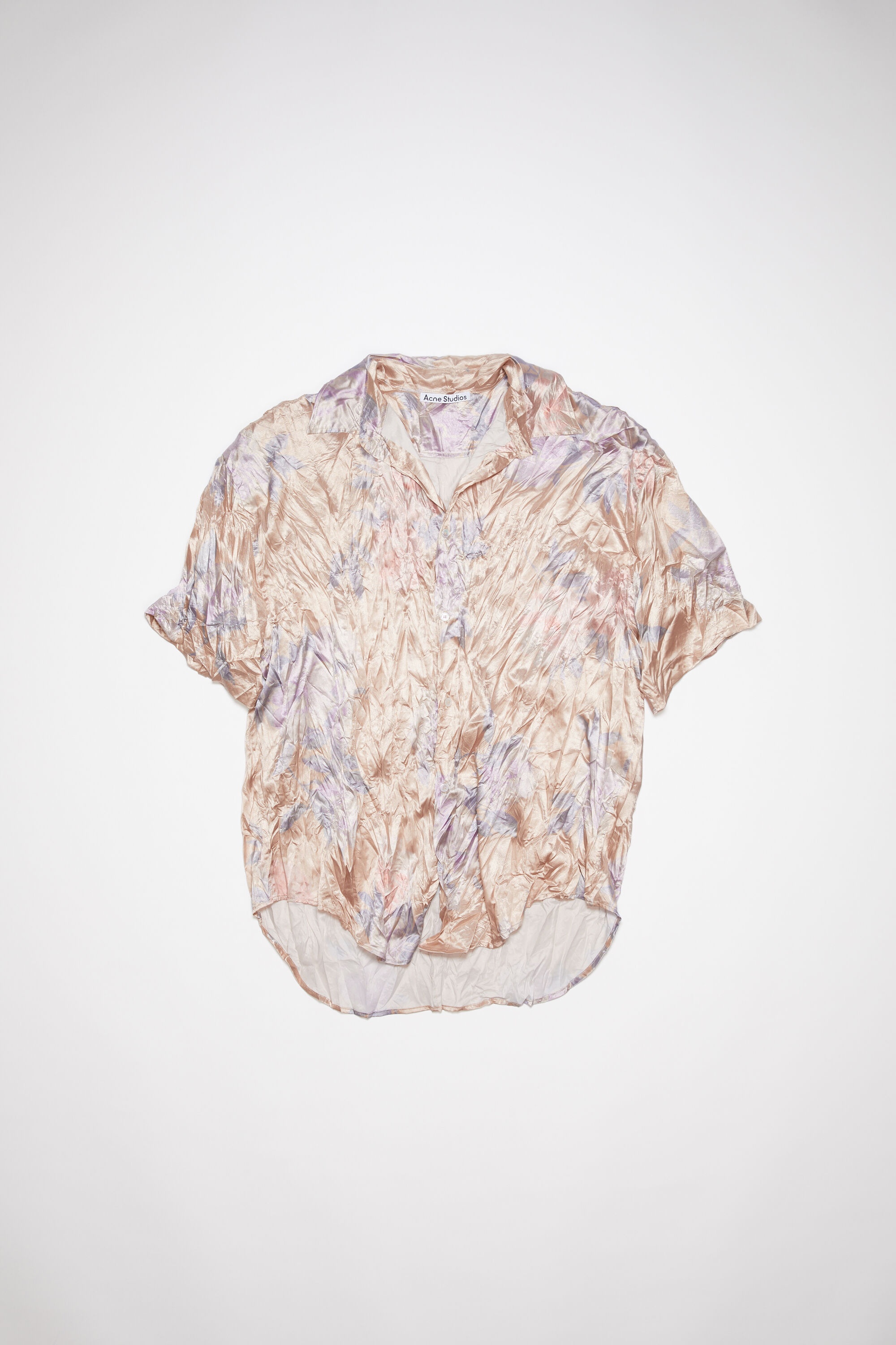 Short sleeve button-up shirt - Blush beige - 5