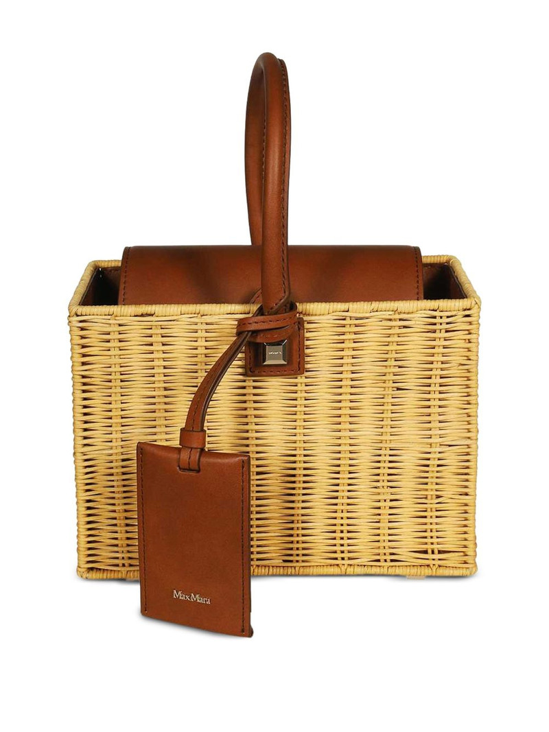 Max Mara raffia tote bag outlook