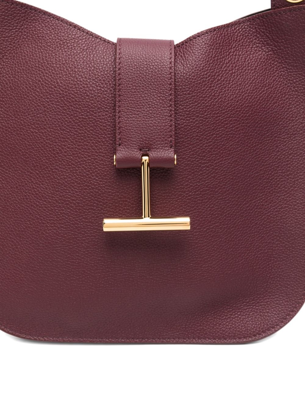 small leather T-bar shoulder bag - 4
